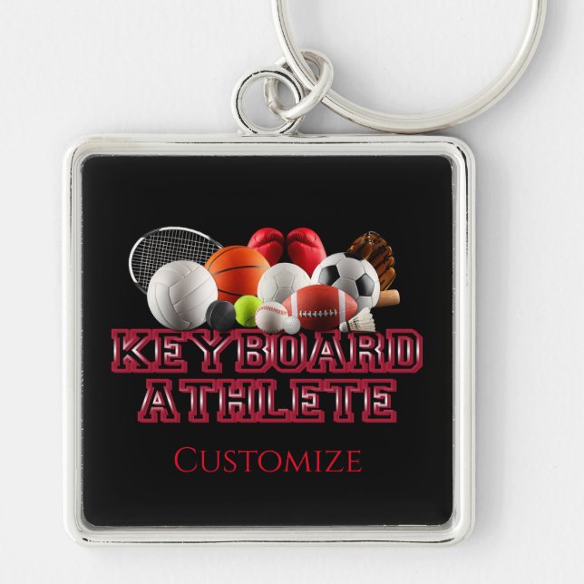 Premium-Schlüsselkette für Athlete Spaß Schlüsselanhänger (Vorne)