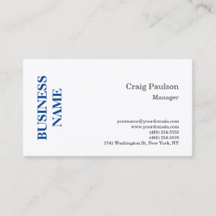 Premium Seide Blau Weiß Minimalistisch Modern Visitenkarte