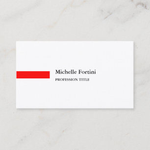 Premium Seide Elegant Schlicht Minimalistisch Rot Visitenkarte