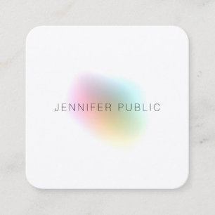 Premium Silk Finish Elegante farbenfrohe Vorlage Quadratische Visitenkarte