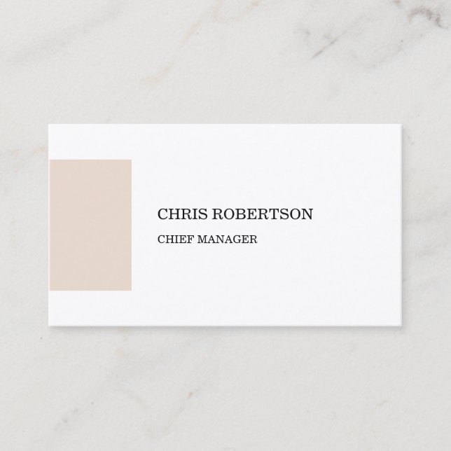 Premium Silk Modernes Minimalistisch Visitenkarte (Vorderseite)