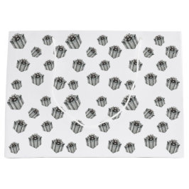 Premium Silver Gift Boxes Elegant Holiday Party Große Geschenktüte