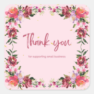 "Premium Small Business Stickers" Quadratischer Aufkleber