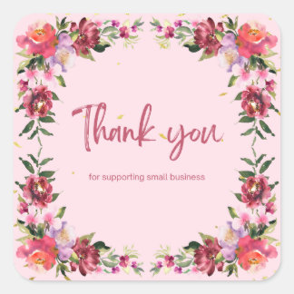 "Premium Small Business Stickers" Quadratischer Aufkleber