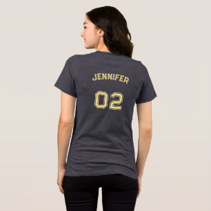 Premium Soft Player Name Jersey Number Womens Tri-Blend Shirt