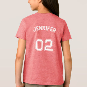 Premium Soft Teen Girl Player Name Jersey Nummer Tri-Blend Shirt
