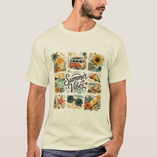 Premium-Sommerdesign mit ästhetischem Flair T-Shirt (Vorderseite)