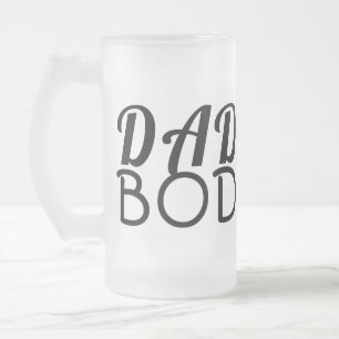 Premium Spaß "DAD BOD"Y Vatertag Original Mattglas Bierglas