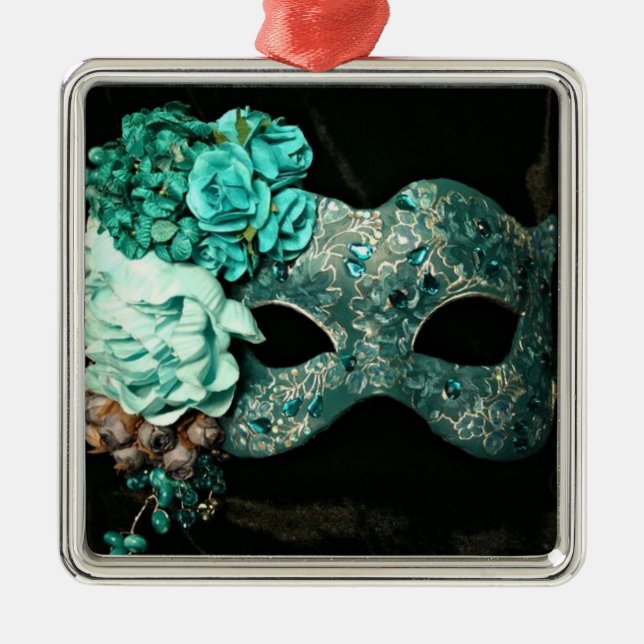 PREMIUM SQUARE ORNANATION **NEW ORLEANS STYLE** SILBERNES ORNAMENT (Vorne)