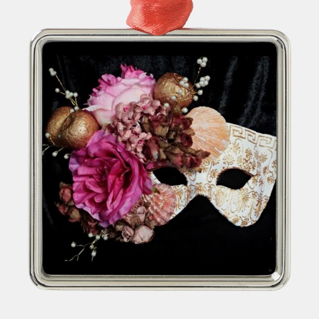 PREMIUM SQUARE ORNANATION **NEW ORLEANS STYLE** SILBERNES ORNAMENT (Vorne)