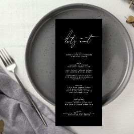 Premium Stilvoll Elegante Schwarz & Weiß Hochzeit Programm