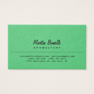 Premium Thick Emerald Green Schlichte Visitenkarte