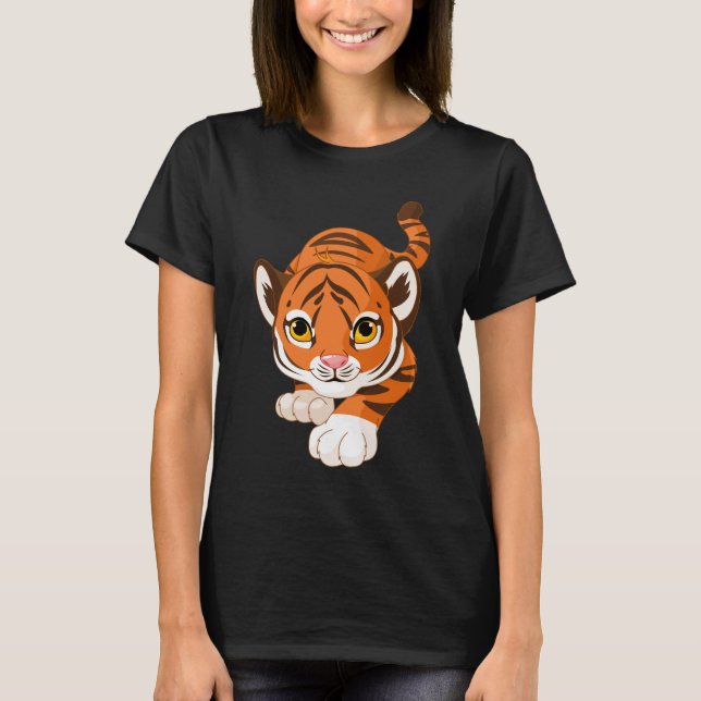 Premium Tiger Grafisches T-Shirt (Vorderseite)