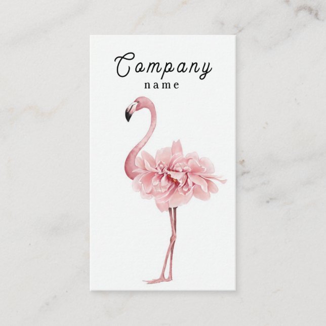 Premium Vector Flamingo Business Card Visitenkarte (Vorderseite)