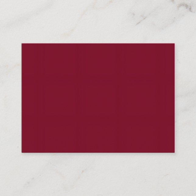 Premium verbranntes Maroon 3,5 x 2,5 Kartenformat Visitenkarte (Vorderseite)