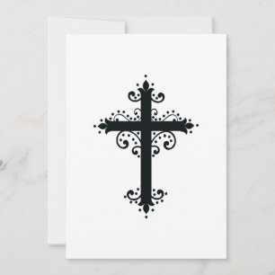 Premium verziertes geschnitztes Kreuz Kunst Dankeskarte