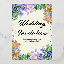 Premium White Wedding Folieneinladung