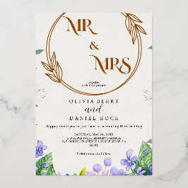 Premium White Wedding Folieneinladung