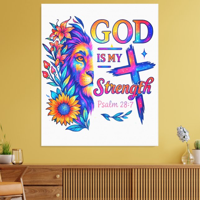 Premium Wrapped Canvas (Glanz) Leinwanddruck (Insitu (Wohnzimmer))