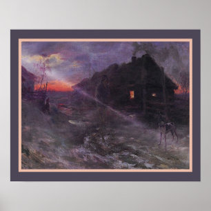 "Premonition" durch Henryk Weyssenhoff ca.1893 Poster