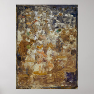 Prendergast - Außenszene eines Cafes 1900 Poster