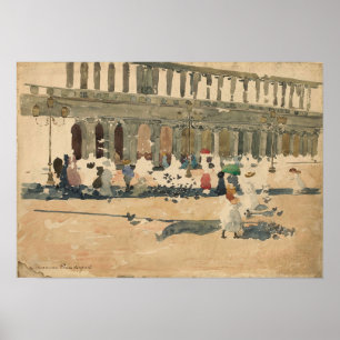 Prendergast - Caffe Florian in Venedig 1898 Poster