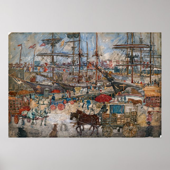 Prendergast - Docks East Boston Poster (Vorne)