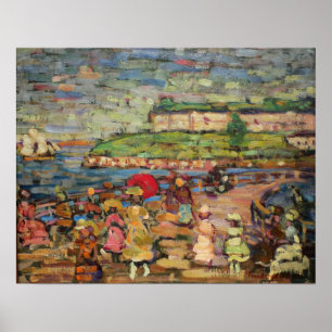 Prendergast - Figuren auf einer Brücke Poster
