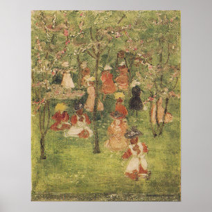 Prendergast - Frühling im Franklin Park 1895 Poster
