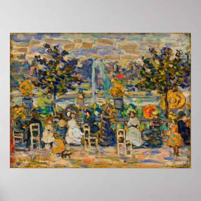 Prendergast - Im Garten von Luxemburg Poster (Vorne)