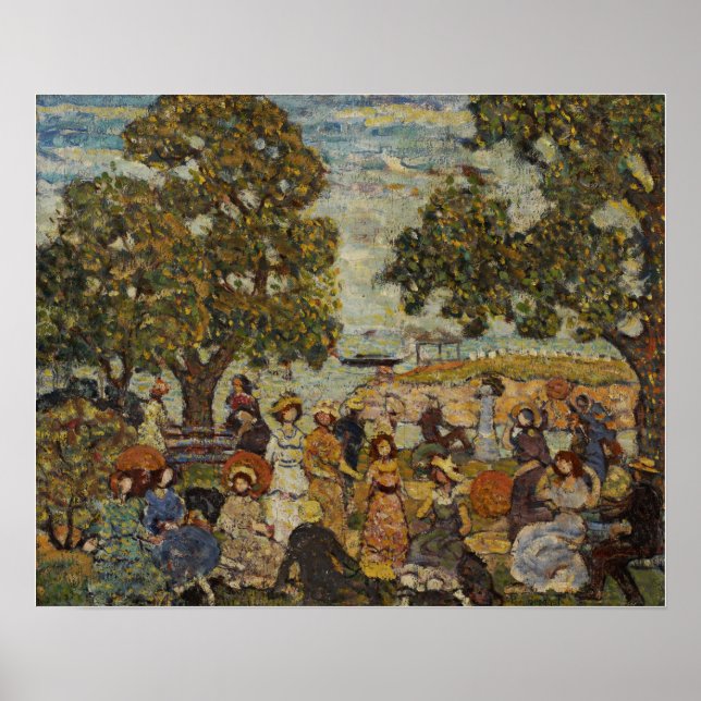 Prendergast - Landschaft mit Zahlen Poster (Vorne)