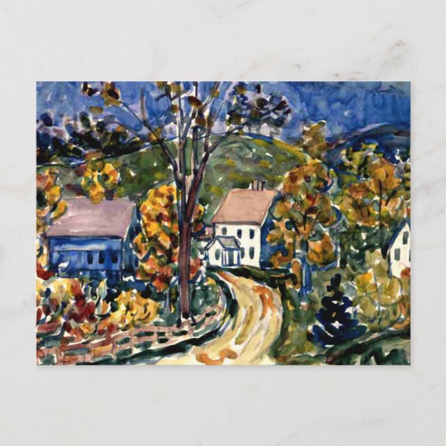 Prendergast - Landstraße, New Hampshire Postkarte (Vorderseite)