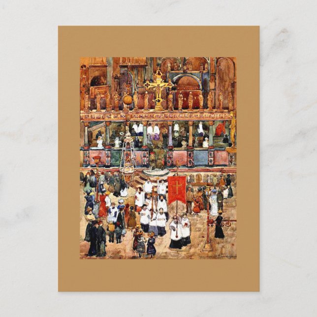 Prendergast - Osterprozession, St. Marks Postkarte (Vorderseite)