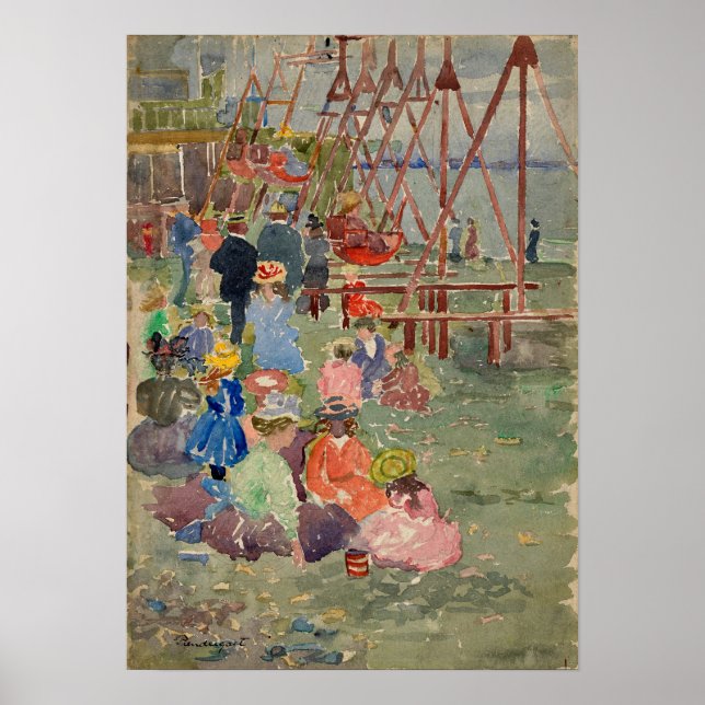 Prendergast - Swings Revere Beach Poster (Vorne)