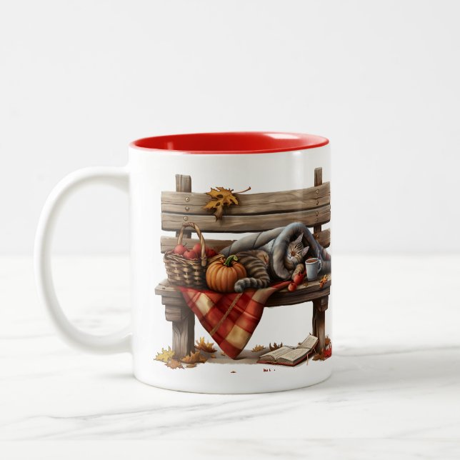 Preparing my Halloween potion Zweifarbige Tasse (Links)