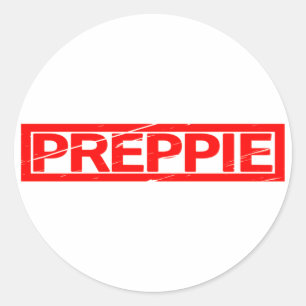 Preppie-Briefmarke Runder Aufkleber