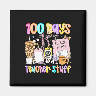 Preppy 100 Tage Lehrer Kram Lustig Lehrerin Magnet