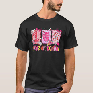 Preppy 100 Tage Schule 100. Tag Coquette Schleife T-Shirt