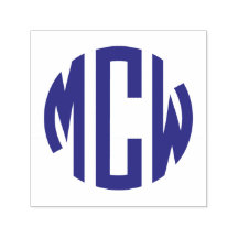 Preppy 3 Initial Circle Monogram