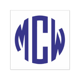 Preppy 3 Initial Circle Monogram Permastempel