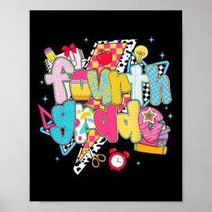 Preppy 4. Klasse Traumteam Zurück zur Schule Lehre Poster
