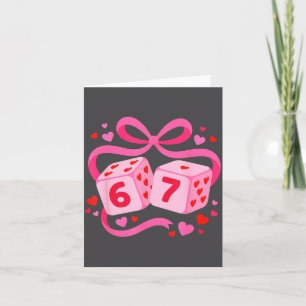 Preppy 67 Valentinstag Six Seven Dice 6 7 Liebhabe Karte