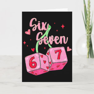 Preppy 67 Valentinstag Six Seven Würfel 6 7 Männer Karte