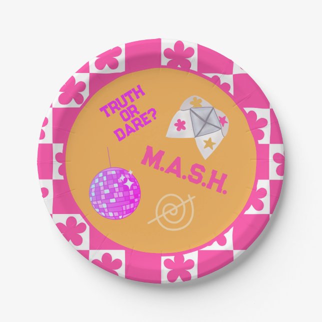 Preppy 90er-Rückwärtsbewegung Pappteller (Vorderseite)