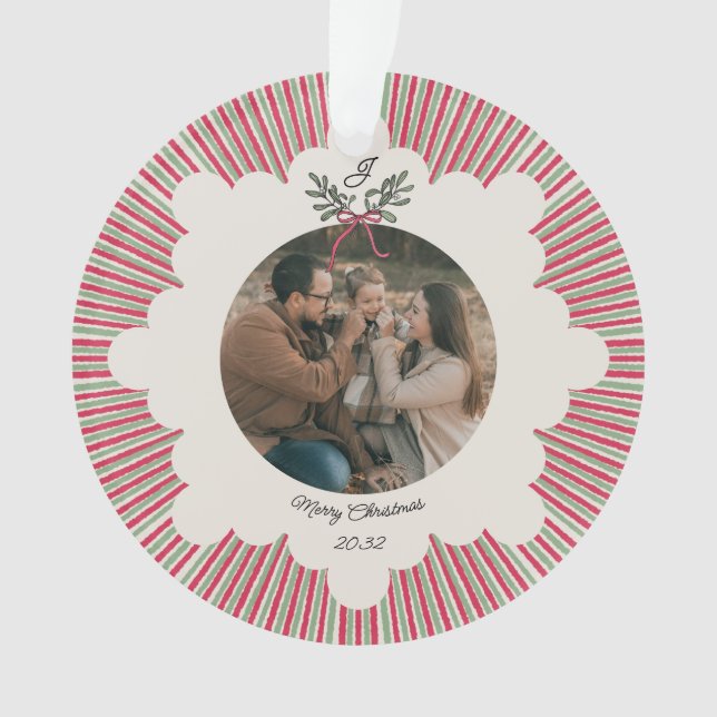 Preppy-Acrylnachtschmuck mit Foto Ornament (Vorderseite)