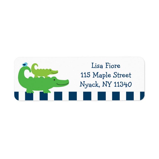 Preppy Alligator Address Labels (Vorne)