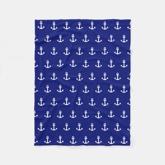 Preppy Anchor Fleece Blanket (Vorderseite)