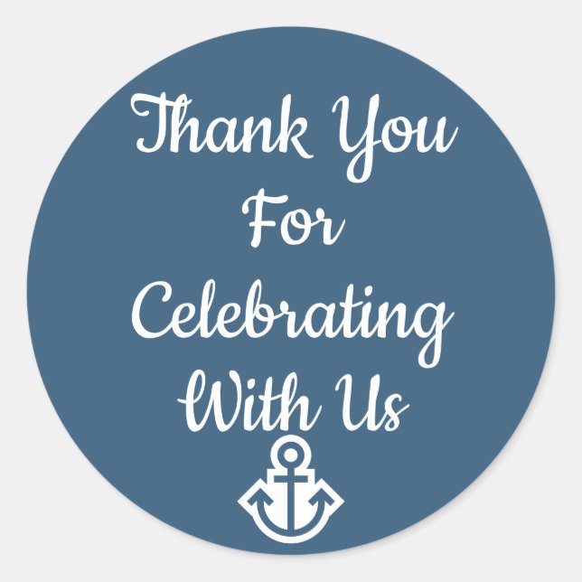 Preppy and Nautic Danke Stickers (Vorderseite)