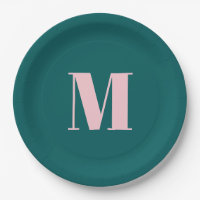 Preppy Aquamarin rosa Modernes, weibliches Mit Mon