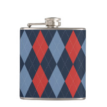 Preppy Argyle Navy Rot Smoke Blau Personalisiert